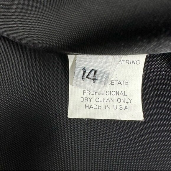 J Percy Women’s Blue Merino Wool Vintage 90s Double Breasted Pea Coat‎ 14/C47 - Picture 9 of 13